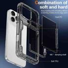 For iPhone 16 Pro Crystal Clear Flip Card Slot Phone Case(Transparent Black) - 2