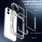 For iPhone 16 Plus Crystal Clear Flip Card Slot Phone Case(Transparent) - 2