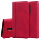For Xiaomi Redmi K20 Frosted Business Magnetic Horizontal Flip PU Leather Case with Holder & Card Slot & Lanyard(Red) - 1