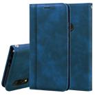 For Xiaomi Redmi 7 Frosted Business Magnetic Horizontal Flip PU Leather Case with Holder & Card Slot & Lanyard(Blue) - 1