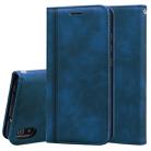 For Xiaomi Redmi 7A Frosted Business Magnetic Horizontal Flip PU Leather Case with Holder & Card Slot & Lanyard(Blue) - 1