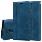 For Xiaomi Redmi 8 Frosted Business Magnetic Horizontal Flip PU Leather Case with Holder & Card Slot & Lanyard(Blue) - 1