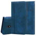 For Xiaomi Redmi 8A Frosted Business Magnetic Horizontal Flip PU Leather Case with Holder & Card Slot & Lanyard(Blue) - 1