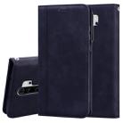 For Xiaomi Redmi Note 8 Pro Frosted Business Magnetic Horizontal Flip PU Leather Case with Holder & Card Slot & Lanyard(Black) - 1