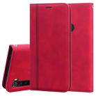 For Xiaomi Redmi Note 8T Frosted Business Magnetic Horizontal Flip PU Leather Case with Holder & Card Slot & Lanyard(Red) - 1