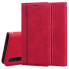 For Xiaomi Mi CC9 / A3 Lite / Mi 9 Lite Frosted Business Magnetic Horizontal Flip PU Leather Case with Holder & Card Slot & Lanyard(Red) - 1