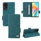 For OPPO A78 4G Magnetic Clasp Leather Phone Case(Green) - 1