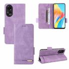 For OPPO A78 4G Magnetic Clasp Leather Phone Case(Purple) - 1