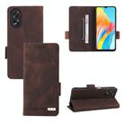 For OPPO A38 / A18 Magnetic Clasp Leather Phone Case(Brown) - 1