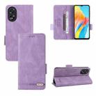 For OPPO A38 / A18 Magnetic Clasp Leather Phone Case(Purple) - 1