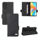 For OPPO A38 / A18 Magnetic Clasp Leather Phone Case(Black) - 1