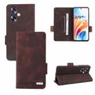 For OPPO A79 5G Magnetic Clasp Leather Phone Case(Brown) - 1