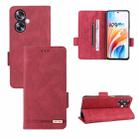 For OPPO A79 5G Magnetic Clasp Leather Phone Case(Red) - 1