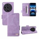 For OPPO Find X7 Ultra Magnetic Clasp Leather Phone Case(Purple) - 1