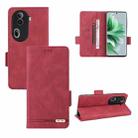 For OPPO Reno11 Pro Global Magnetic Clasp Leather Phone Case(Red) - 1