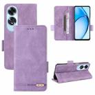 For OPPO A60 Magnetic Clasp Leather Phone Case(Purple) - 1