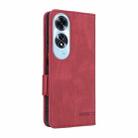 For OPPO A60 Magnetic Clasp Leather Phone Case(Red) - 3