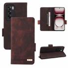 For OPPO Reno12 Global Magnetic Clasp Leather Phone Case(Brown) - 1