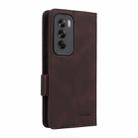 For OPPO Reno12 Global Magnetic Clasp Leather Phone Case(Brown) - 3