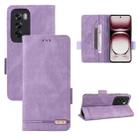 For OPPO Reno12 Global Magnetic Clasp Leather Phone Case(Purple) - 1