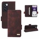 For OPPO Reno12 Pro Global Magnetic Clasp Leather Phone Case(Brown) - 1