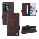 For OPPO Reno11 PJH110 / Reno11 F 5G Magnetic Clasp Leather Phone Case(Brown) - 1