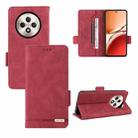 For OPPO Reno12 F 5G / 4G Magnetic Clasp Leather Phone Case(Red) - 1