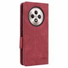 For OPPO Reno12 F 5G / 4G Magnetic Clasp Leather Phone Case(Red) - 3