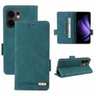 For OPPO Reno13 F Magnetic Clasp Leather Phone Case(Green) - 1