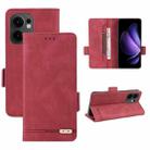 For OPPO Reno13 F Magnetic Clasp Leather Phone Case(Red) - 1