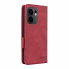 For OPPO Reno13 F Magnetic Clasp Leather Phone Case(Red) - 3