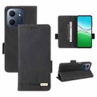 For OPPO A5x 5G / 4G Global Magnetic Clasp Leather Phone Case(Black) - 1