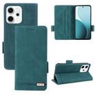 For OPPO Reno14 F 5G / 4G Magnetic Clasp Leather Phone Case(Green) - 1
