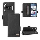 For Nothing Phone 2a Magnetic Clasp Leather Phone Case(Black) - 1