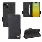 For iPhone 15 Plus Magnetic Clasp Leather Phone Case(Black) - 1