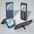 For Samsung Galaxy Z Flip5 ABEEL Genuine Leather Xiaoya Series Phone Case with Holder(Black) - 5