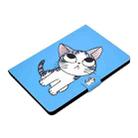 For iPad 10.2 / 10.5 (2017) & Air 10.5 (2019) Voltage Painted Pattern Tablet PC Protective Leather Case with Bracket & Card Slots & Sleep / Wake-up & Anti-skid Strip(Blue Cat) - 4