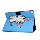 For iPad 10.2 / 10.5 (2017) & Air 10.5 (2019) Voltage Painted Pattern Tablet PC Protective Leather Case with Bracket & Card Slots & Sleep / Wake-up & Anti-skid Strip(Blue Cat) - 8