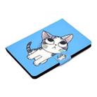 For iPad mini 5 / 4 / 3 / 2 / 1 Voltage Painted Pattern Tablet PC Protective Leather Case with Bracket & Card Slots & Sleep / Wake-up & Anti-skid Strip(Blue Cat) - 4