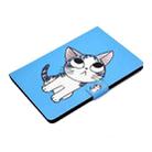 For iPad Air / Air 2 / iPad 9.7 inch (2017) & (2018) Voltage Painted Pattern Tablet PC Protective Leather Case with Bracket & Card Slots & Sleep / Wake-up & Anti-skid Strip(Blue Cat) - 4