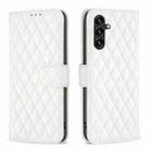 For Samsung Galaxy A05s Diamond Lattice Wallet Flip Leather Phone Case(White) - 1