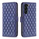 For Samsung Galaxy S24+ 5G Diamond Lattice Wallet Flip Leather Phone Case(Blue) - 1