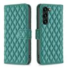 For Samsung Galaxy S24+ 5G Diamond Lattice Wallet Flip Leather Phone Case(Green) - 1