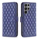 For Samsung Galaxy S24 Ultra 5G Diamond Lattice Wallet Flip Leather Phone Case(Blue) - 1