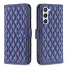 For Samsung Galaxy S24 5G Diamond Lattice Wallet Flip Leather Phone Case(Blue) - 1