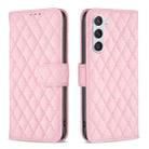 For Samsung Galaxy S24 5G Diamond Lattice Wallet Flip Leather Phone Case(Pink) - 1