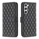 For Samsung Galaxy S24 5G Diamond Lattice Wallet Flip Leather Phone Case(Black) - 1