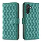 For Samsung Galaxy M55 Diamond Lattice Wallet Flip Leather Phone Case(Green) - 1