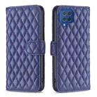 For Samsung Galaxy M62/F62 Diamond Lattice Wallet Flip Leather Phone Case(Blue) - 1