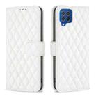 For Samsung Galaxy M62/F62 Diamond Lattice Wallet Flip Leather Phone Case(White) - 1